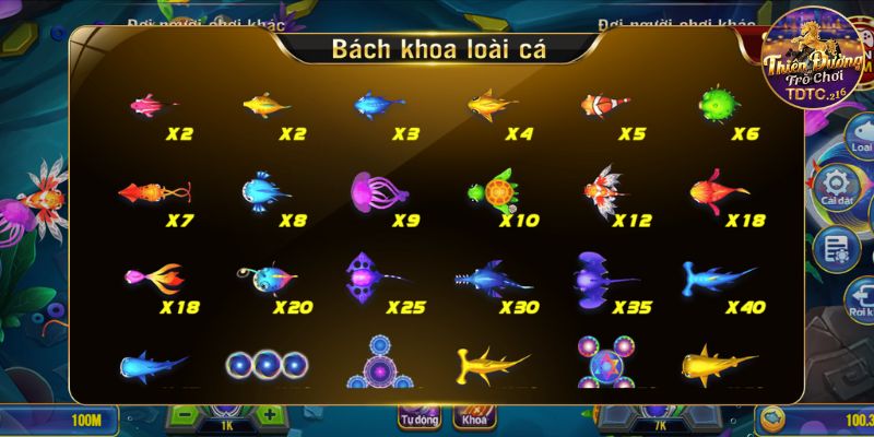 Tỷ lệ trả thưởng của game Bắn Cá tại TDTC rất hấp dẫn