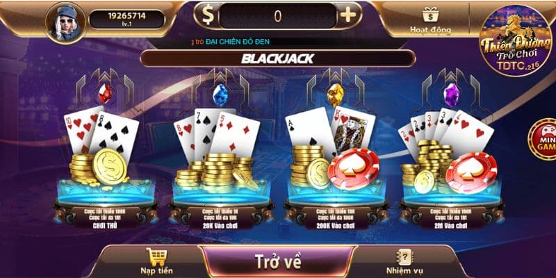 Game đánh bài Blackjack