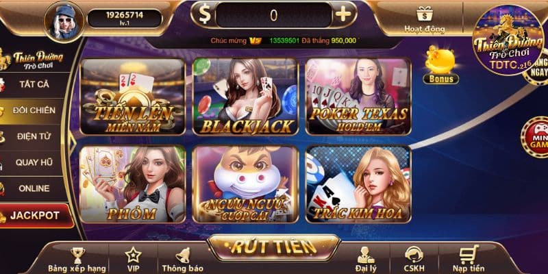 Giới thiệu về game đánh bài đổi thưởng tại TDTC