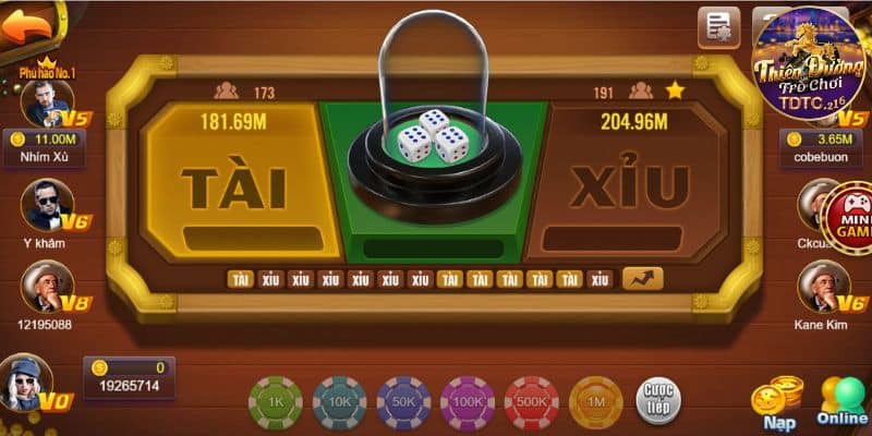 Hình thức cược Tài Xỉu trực tuyến tại cổng game TDTC